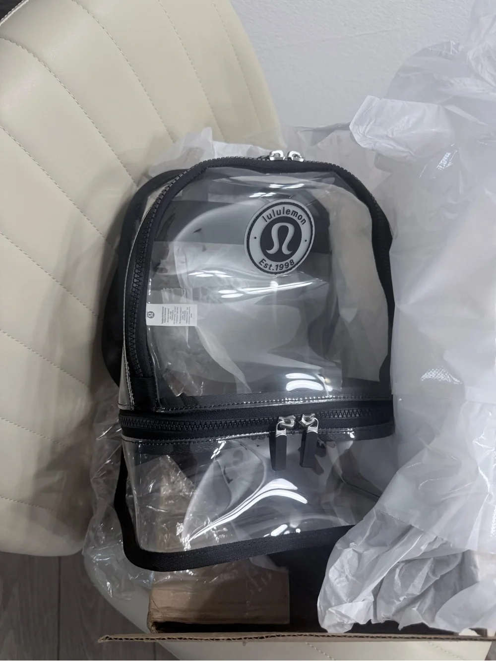 Lululemon clear backpack NWT